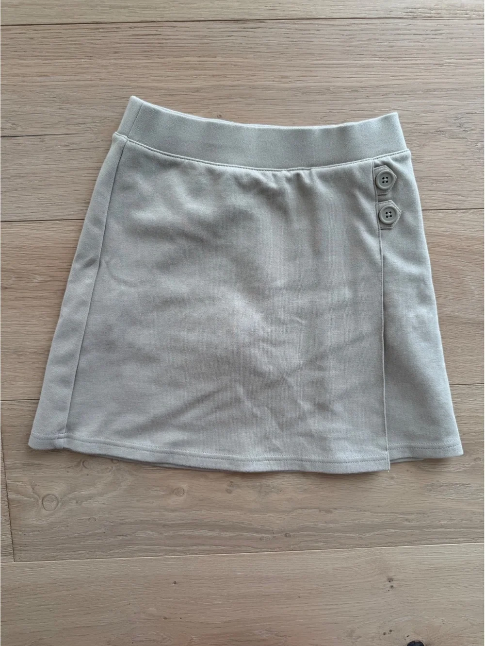 Cat & Jack Girls' Beige School Uniform Skirt Size M (8) with Button Detail